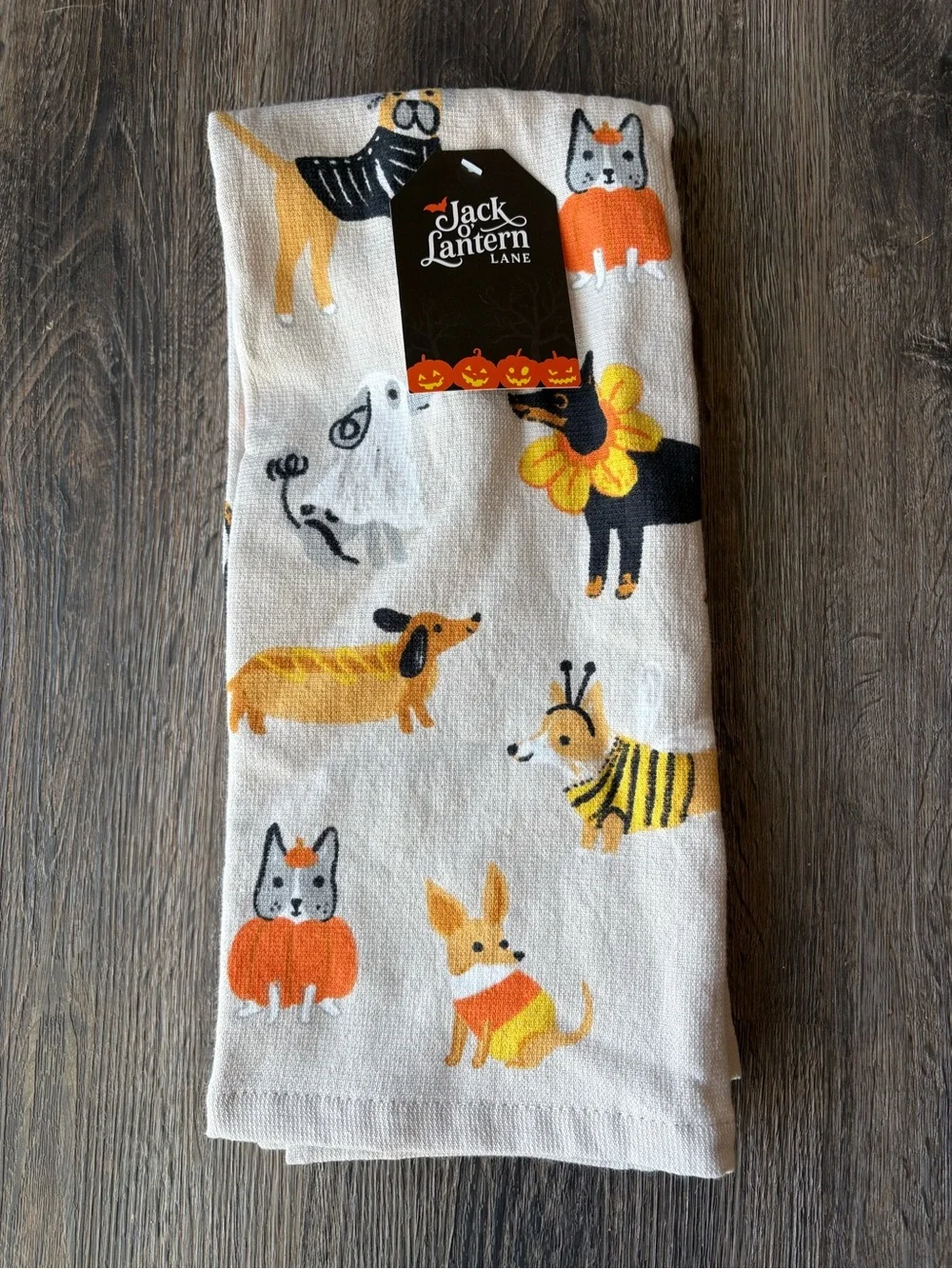 NWT Halloween Dogs Kitchen Towel Set